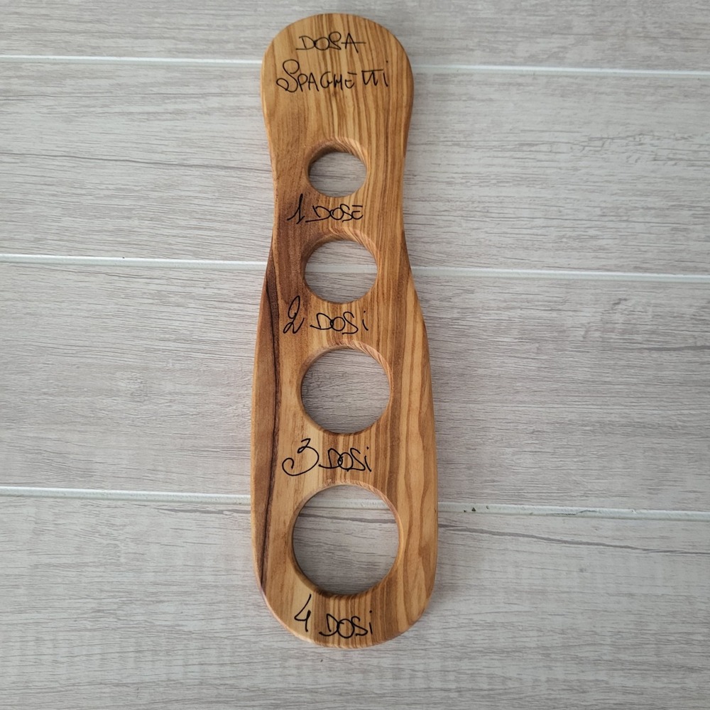 Italian Olivewood Spaghetti Measuring‎ Tool  1 To 4 Servings Kitchen Cooking